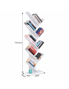 Raft, BAKI NEW TYP 1, bibliotecă living/dormitor, 43x20x143.5 cm, PAL melaminat | MobilaOK 2