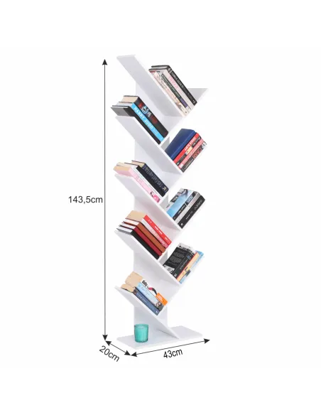 Raft, BAKI NEW TYP 1, bibliotecă living/dormitor, 43x20x143.5 cm, PAL melaminat | MobilaOK
