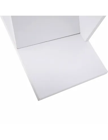 Raft, BAKI NEW TYP, bibliotecă living/dormitor/birou, 40x20x142/120/95 cm, PAL, alb | MobilaOK
