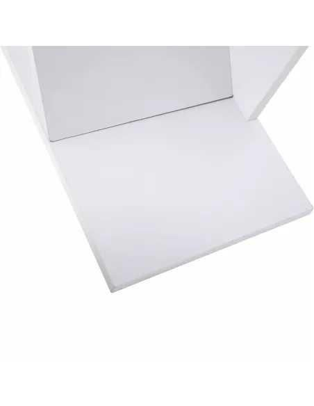 Raft, BAKI NEW TYP, bibliotecă living/dormitor/birou, 40x20x142/120/95 cm, PAL, alb | MobilaOK