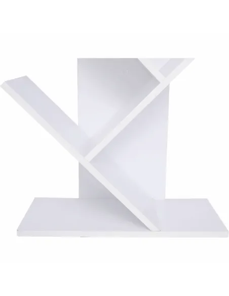Raft, BAKI NEW TYP, bibliotecă living/dormitor/birou, 40x20x142/120/95 cm, PAL, alb | MobilaOK