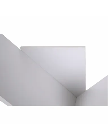 Raft, BAKI NEW TYP, bibliotecă living/dormitor/birou, 40x20x142/120/95 cm, PAL, alb | MobilaOK