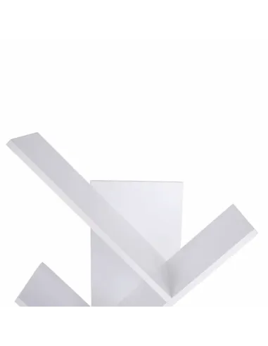Raft, BAKI NEW TYP, bibliotecă living/dormitor/birou, 40x20x142/120/95 cm, PAL, alb | MobilaOK