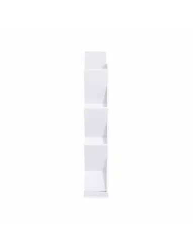 Raft, BAKI NEW TYP, bibliotecă living/dormitor/birou, 40x20x142/120/95 cm, PAL, alb | MobilaOK