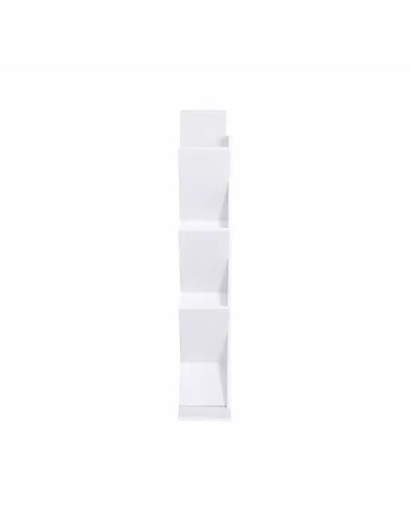 Raft, BAKI NEW TYP, bibliotecă living/dormitor/birou, 40x20x142/120/95 cm, PAL, alb | MobilaOK