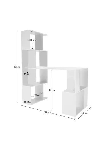 Masă de birou FLOKI NEW, birou, 120x60x150 cm, PAL melaminat | MobilaOK