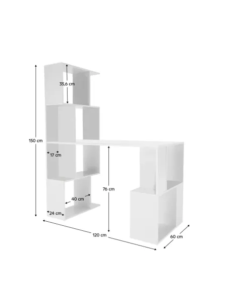 Masă de birou FLOKI NEW, birou, 120x60x150 cm, PAL melaminat | MobilaOK