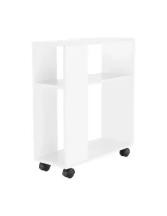 Măsuță portabilă ZOELA NEW, living/dormitor/birou, 60x24x70 cm, PAL, alb | MobilaOK