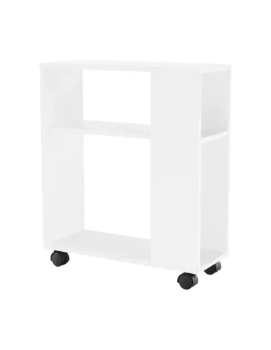 Măsuță portabilă ZOELA NEW, living/dormitor/birou, 60x24x70 cm, PAL, alb | MobilaOK