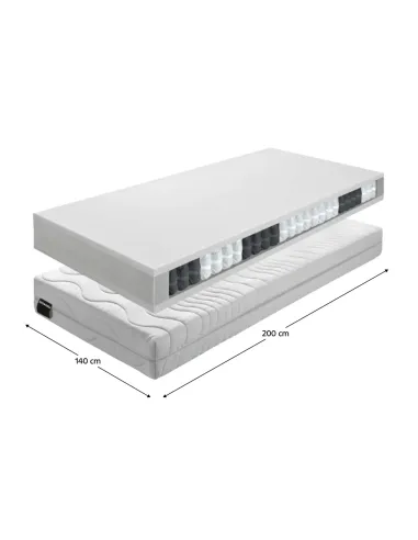 Saltea, BE TEXEL ALERGIK NEW, dormitor, 140x200, arcuri buzunar, husa detasabila | MobilaOK