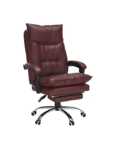 Fotoliu DRAKE birou, 68x77x105-111 cm, piele ecologică și metal | MobilaOK