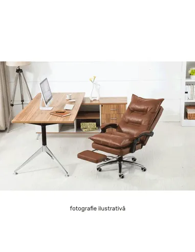 Fotoliu DRAKE birou, 68x77x105-111 cm, piele ecologica | MobilaOK