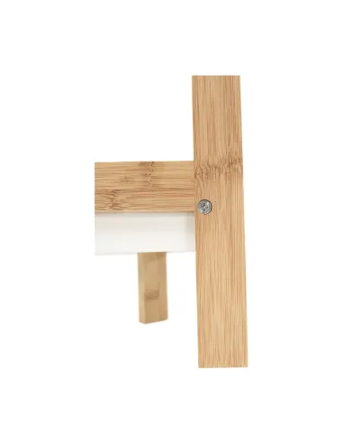 Etajeră corner FONG, living/dormitor/birou, 23x23x77 cm, MDF/bambus lacuit | MobilaOK