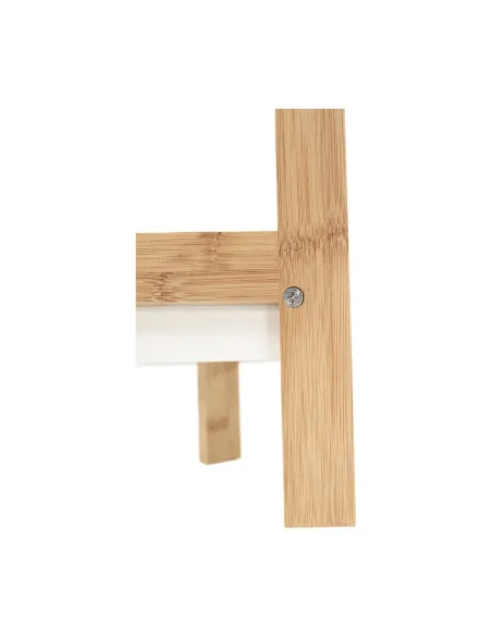 Etajeră corner FONG, living/dormitor/birou, 23x23x77 cm, MDF/bambus lacuit | MobilaOK
