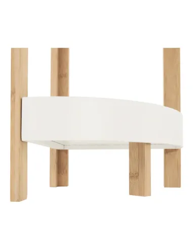Etajeră corner FONG, living/dormitor/birou, 23x23x77 cm, MDF/bambus lacuit | MobilaOK