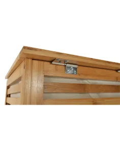 Coș de rufe, BASKET, dormitor/baie/hol, 40x40x58 cm, bambus și țesătură | MobilaOK 2