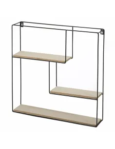 Raft, DESIO TYPUL 1, living/dormitor/birou, 50x10x50 cm, Lemn și metal | MobilaOK