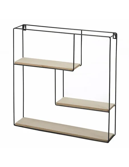 Raft, DESIO TYPUL 1, living/dormitor/birou, 50x10x50 cm, Lemn și metal | MobilaOK