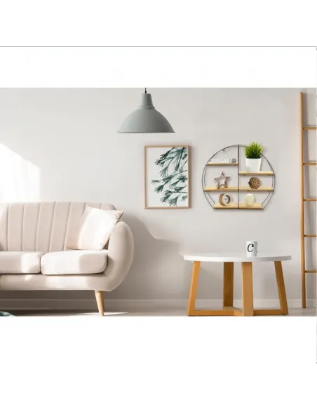 Raft DESIO TIP 2 pentru living/dormitor, 50x10x42.5 cm, Lemn si Metal | MobilaOK
