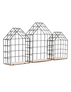 Set de 3 Rafturi, AZURI, Living/Dormitor/Birou, 40x26x12.5cm, Lemn și Metal | MobilaOK