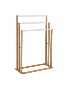 Stand pentru prosoape, KOMO NEW, baie, 54 x 24 x 82 cm, Bambus, alb | MobilaOK