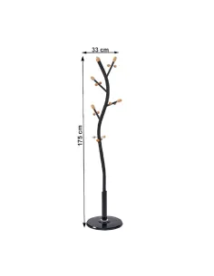 Cuier SADIK NEW, hol/intrare, 33x33x175 cm, Metal/Plastic | MobilaOK 2