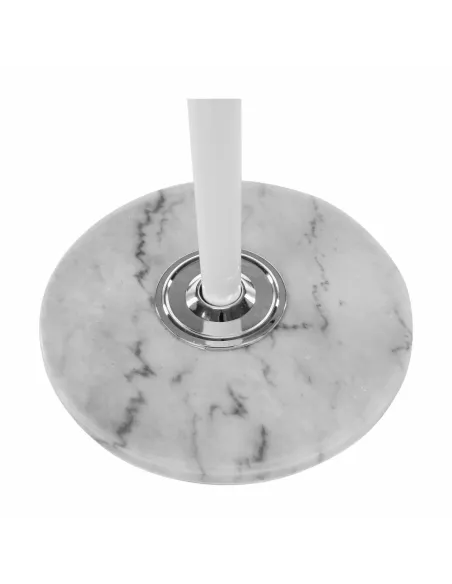 Cuier ELOS, tip pom, pentru hol, 37x37x175 cm, Metal/Alb | MobilaOK