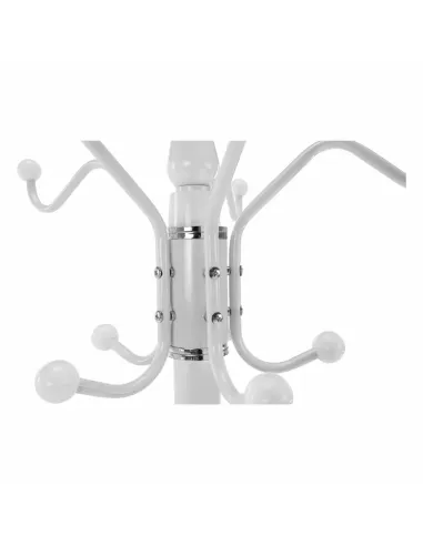 Cuier ELOS, tip pom, pentru hol, 37x37x175 cm, Metal/Alb | MobilaOK