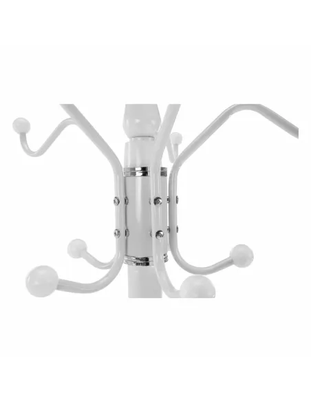 Cuier ELOS, tip pom, pentru hol, 37x37x175 cm, Metal/Alb | MobilaOK