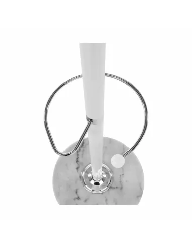 Cuier ELOS, tip pom, pentru hol, 37x37x175 cm, Metal/Alb | MobilaOK