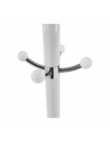 Cuier ELOS, tip pom, pentru hol, 37x37x175 cm, Metal/Alb | MobilaOK
