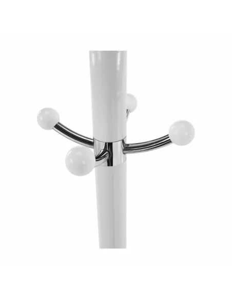 Cuier ELOS, tip pom, pentru hol, 37x37x175 cm, Metal/Alb | MobilaOK