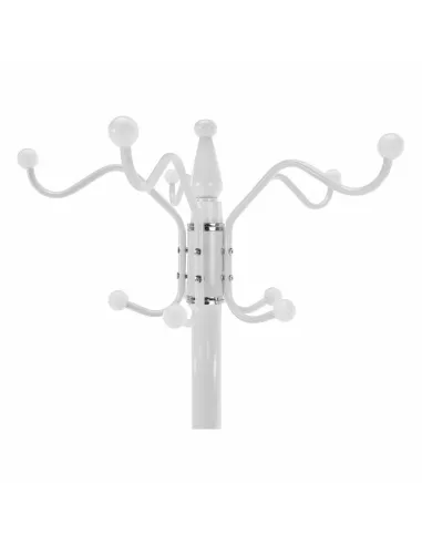 Cuier ELOS, tip pom, pentru hol, 37x37x175 cm, Metal/Alb | MobilaOK