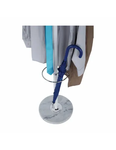 Cuier ELOS, tip pom, pentru hol, 37x37x175 cm, Metal/Alb | MobilaOK