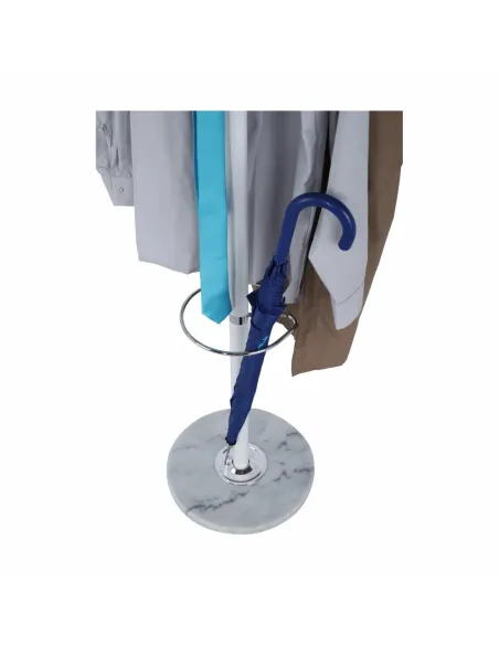 Cuier ELOS, tip pom, pentru hol, 37x37x175 cm, Metal/Alb | MobilaOK