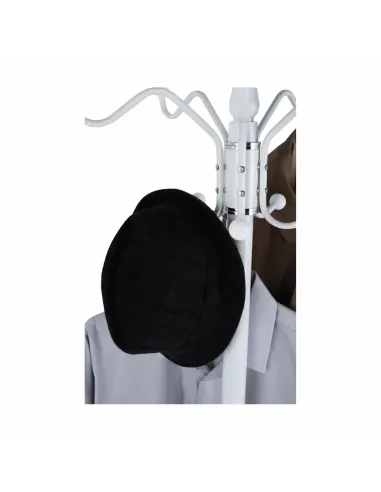 Cuier ELOS, tip pom, pentru hol, 37x37x175 cm, Metal/Alb | MobilaOK