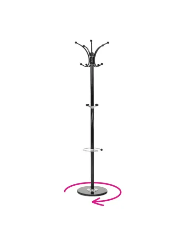 Cuier ALAN NEW, hol/intrare, 37x37x175 cm, Metal/Marmură | MobilaOK