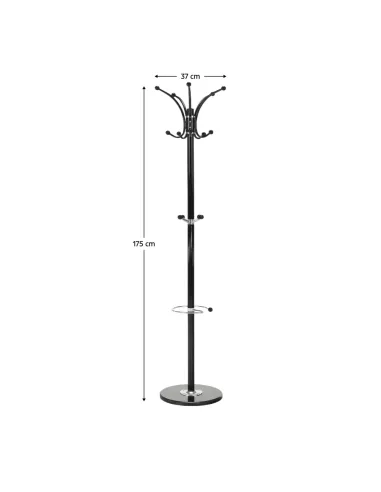 Cuier ALAN NEW, hol/intrare, 37x37x175 cm, Metal/Marmură | MobilaOK