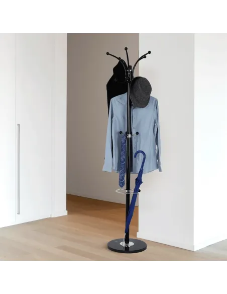 Cuier ALAN NEW, hol/intrare, 37x37x175 cm, Metal/Marmură | MobilaOK