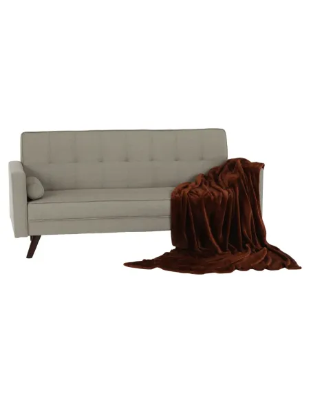 Canapea extensibilă OTISA, colțar living, 189x76x89 cm, material gri-maro taupe | MobilaOK