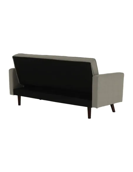 Canapea extensibilă OTISA, colțar living, 189x76x89 cm, material gri-maro taupe | MobilaOK