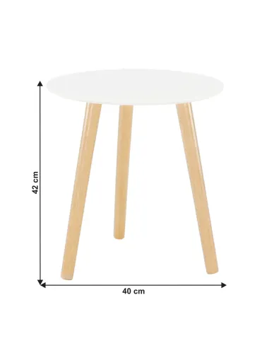 Măsuță auxiliară PAMINO, living/dormitor, 40x40x42 cm, PAL/MDF | MobilaOK