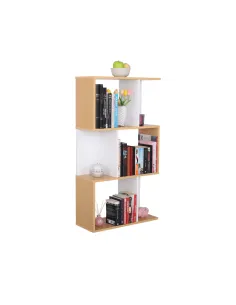 Raft, ERDEM NEW TYP 1, living/dormitor/birou, 60x24x108 cm, PAL melaminat pin/alb | MobilaOK