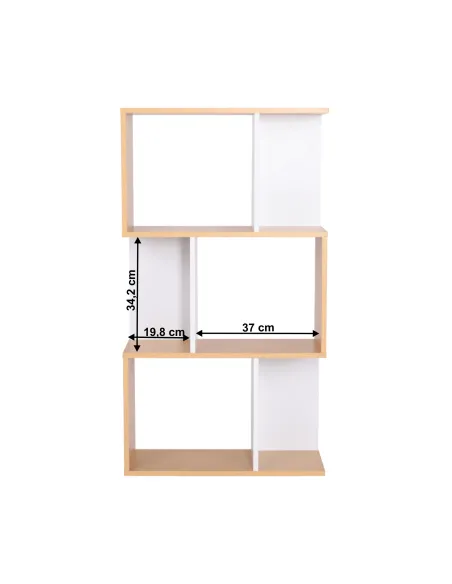 Raft, ERDEM NEW TYP 1, living/dormitor/birou, 60x24x108 cm, PAL melaminat pin/alb | MobilaOK