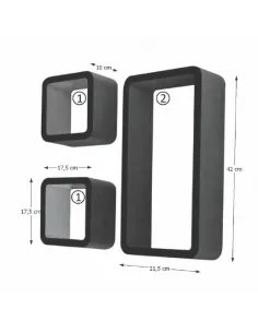 Set Polițe, TRIX FY 7493, living/dormitor/birou, 42x10x21.5cm, MDF | MobilaOK 2