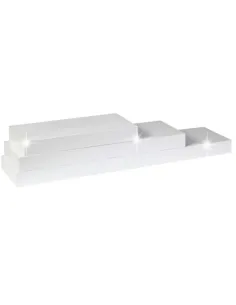 Poliță GANA, alb strălucitor, 30x25 cm, MDF, pentru bucătărie/baie/hol | MobilaOK