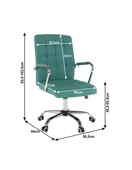Scaun de birou MORGEN, birou, 50.5x64x92.5-102.5 cm, poliester | MobilaOK