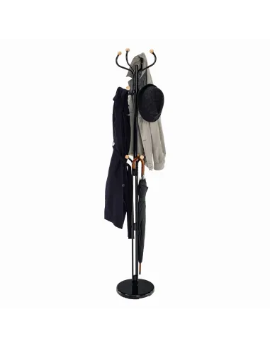Cuier VASIL, hol/dormitor/birou, 30x30x198 cm, Metal/Lemn | MobilaOK