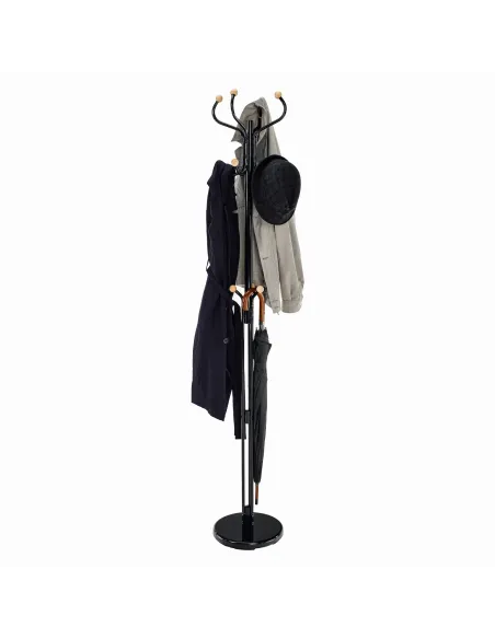 Cuier VASIL, hol/dormitor/birou, 30x30x198 cm, Metal/Lemn | MobilaOK