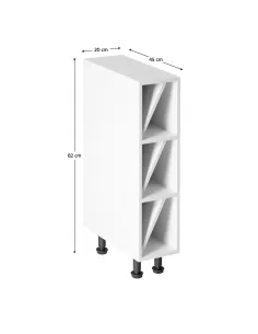 Dulap inferior, AURORA D20W, bucatarie, 20x45x82 cm, PAL melaminat / MDF | MobilaOK 2